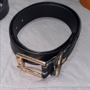 Juicy Couture Black Belt with Gold Buckle